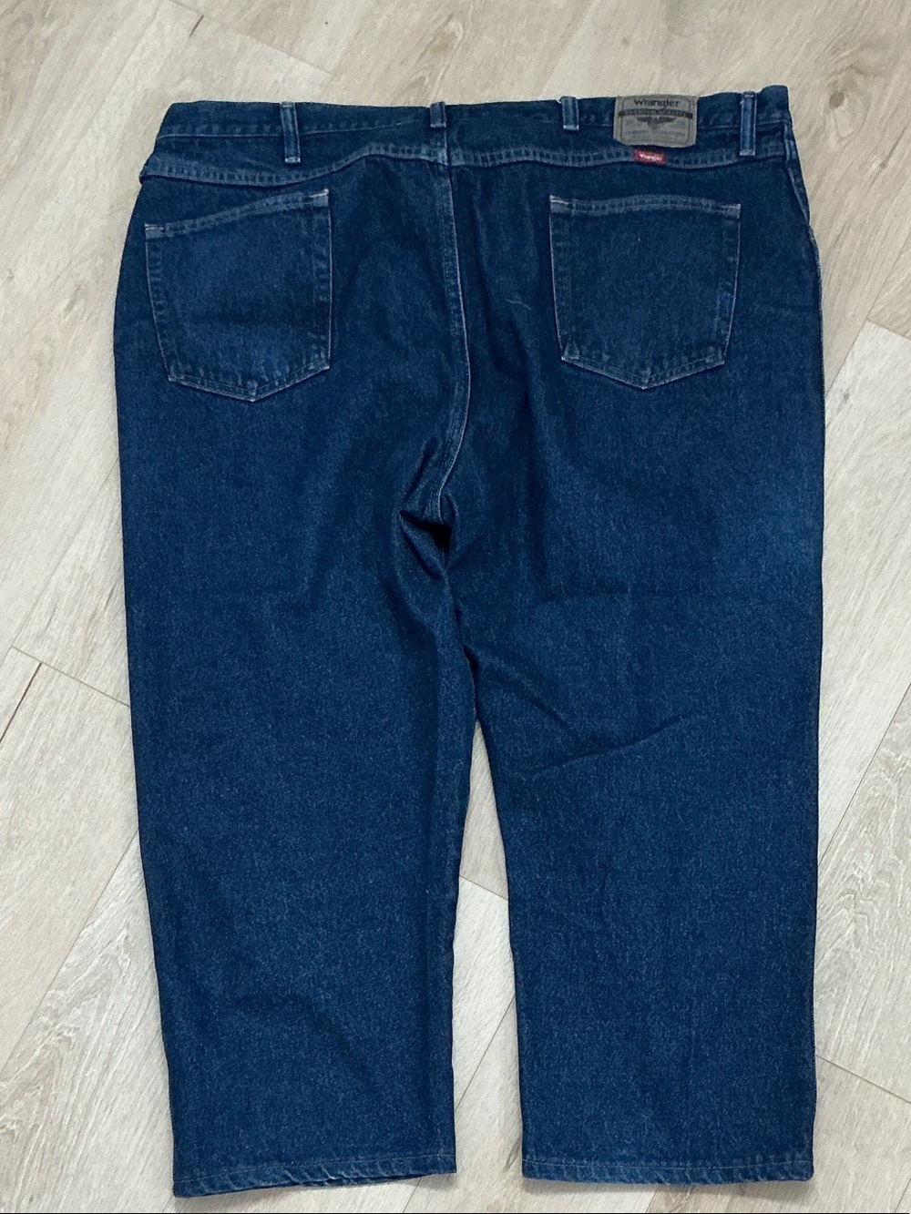 Wrangler Straight Leg Dark Blue Jeans - Picture 2 of 4